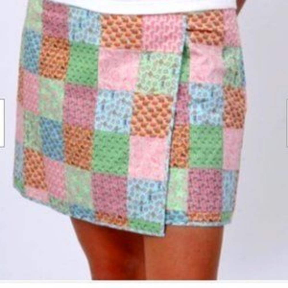 VINEYARD VINES by Shep & Ian Patchwork Mini Skirt Size 10 - 100% Cotton - Picture 4 of 14